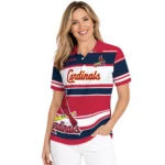 St Louis Cardinals Polo Shirt Custom Horizontal Blocks Red Best Selling