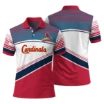 St Louis Cardinals Polo Shirt Custom Slanted Stripes Red White Best Selling