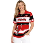 Tampa Bay Buccaneers Polo Shirt Custom Horizontal Blocks Red Best Selling