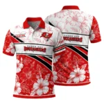 Tampa Bay Buccaneers Polo Shirt Personalized Floral Angles Red White Best Selling