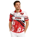 Tampa Bay Buccaneers Polo Shirt Personalized Floral Angles Red White Best Selling