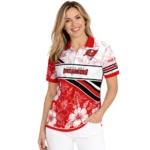 Tampa Bay Buccaneers Polo Shirt Personalized Floral Angles Red White Best Selling