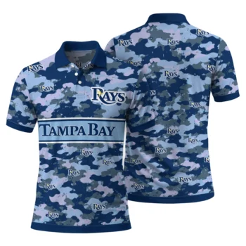 Tampa Bay Rays Polo Shirt Customized Camo Band Navy Fashion Forward