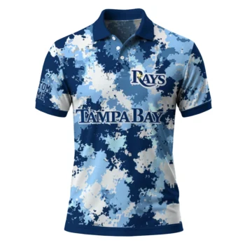 Tampa Bay Rays Polo Shirt Customized Pixel Camo Navy Best Selling