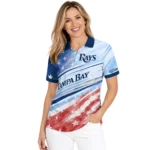 Tampa Bay Rays Polo Shirt Customized Star Stripes Red Blue Best Selling