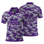 Tcu Horned Frogs Polo Shirt Custom Camo Band Purple Best Selling