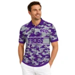 Tcu Horned Frogs Polo Shirt Custom Camo Band Purple Best Selling