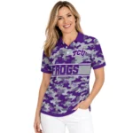 Tcu Horned Frogs Polo Shirt Custom Camo Band Purple Best Selling