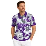 Tcu Horned Frogs Polo Shirt Custom Pixel Camo Purple Best Selling