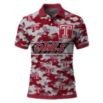 Temple Owls Polo Shirt Custom Camo Band Red Best Selling