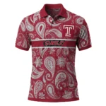 Temple Owls Polo Shirt Custom Paisley Band Red Best Selling