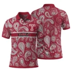 Temple Owls Polo Shirt Custom Paisley Band Red Best Selling
