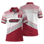 Temple Owls Polo Shirt Custom Slanted Stripes Red White Best Selling