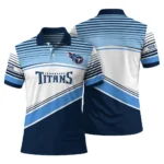 Tennessee Titans Polo Shirt Personalized Slanted Stripes Navy White Best Selling