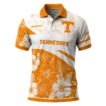 Tennessee Volunteers Polo Shirt Customized Floral Angles Orange White Best Selling