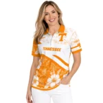 Tennessee Volunteers Polo Shirt Customized Floral Angles Orange White Best Selling