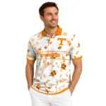 Tennessee Volunteers Polo Shirt Customized Floral Pinstripe Orange White Best Selling