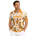 Tennessee Volunteers Polo Shirt Customized Paisley Florals Orange White Best Selling
