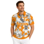 Tennessee Volunteers Polo Shirt Customized Pixel Camo Orange Best Selling
