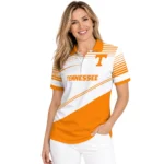 Tennessee Volunteers Polo Shirt Customized Slanted Stripes Orange White Best Selling