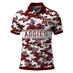 Texas Am Aggies Polo Shirt Personalized Camo Band Maroon Best Selling