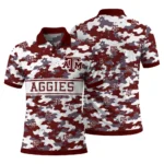 Texas Am Aggies Polo Shirt Personalized Camo Band Maroon Best Selling