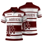 Texas Am Aggies Polo Shirt Personalized Horizontal Blocks Maroon Best Selling