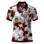 Texas Am Aggies Polo Shirt Personalized Pixel Camo Maroon Best Selling