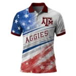 Texas Am Aggies Polo Shirt Personalized Star Stripes Red Blue Best Selling
