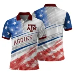 Texas Am Aggies Polo Shirt Personalized Star Stripes Red Blue Best Selling