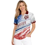 Texas Am Aggies Polo Shirt Personalized Star Stripes Red Blue Best Selling