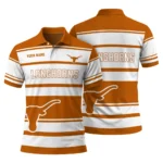 Texas Longhorns Polo Shirt Customized Horizontal Blocks Orange Best Selling