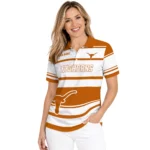 Texas Longhorns Polo Shirt Customized Horizontal Blocks Orange Best Selling