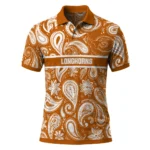 Texas Longhorns Polo Shirt Customized Paisley Band Orange Best Selling