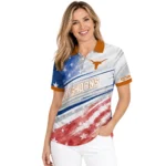 Texas Longhorns Polo Shirt Customized Star Stripes Red Blue Best Selling
