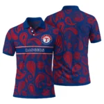 Texas Rangers Polo Shirt Personalized Paisley Band Blue Best Selling