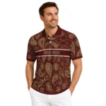 Texas State Bobcats Polo Shirt Personalized Paisley Band Maroon Best Selling