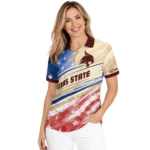 Texas State Bobcats Polo Shirt Personalized Star Stripes Red Blue Best Selling