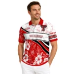 Texas Tech Red Raiders Polo Shirt Custom Floral Angles Red White Best Selling