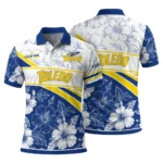 Toledo Rockets Polo Shirt Personalized Floral Angles Blue White Best Selling