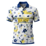 Toledo Rockets Polo Shirt Personalized Floral Pinstripe Blue White Best Selling