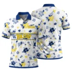 Toledo Rockets Polo Shirt Personalized Floral Pinstripe Blue White Best Selling