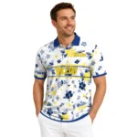Toledo Rockets Polo Shirt Personalized Floral Pinstripe Blue White Best Selling