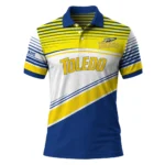 Toledo Rockets Polo Shirt Personalized Slanted Stripes Blue White Best Selling