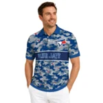 Toronto Blue Jays Polo Shirt Custom Camo Band Blue Best Selling