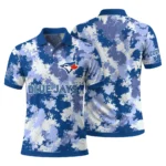 Toronto Blue Jays Polo Shirt Custom Pixel Camo Blue Best Selling