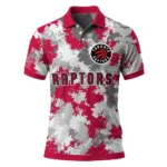 Toronto Raptors Polo Shirt - Personalized Pixel Camo Red