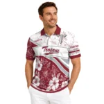 Troy Trojans Polo Shirt Customized Floral Angles Red White Best Selling