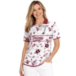 Troy Trojans Polo Shirt Customized Floral Pinstripe Red White Best Selling