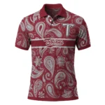 Troy Trojans Polo Shirt Customized Paisley Band Red Best Selling